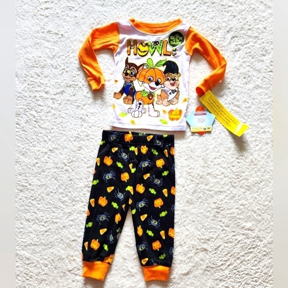 New baby boy or girl Halloween Paw Patrol pajama set size 12 months